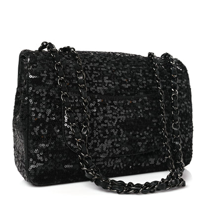 Chanel Sequin Lambskin Medium Moonlight on Water Flap Black 3 of 10