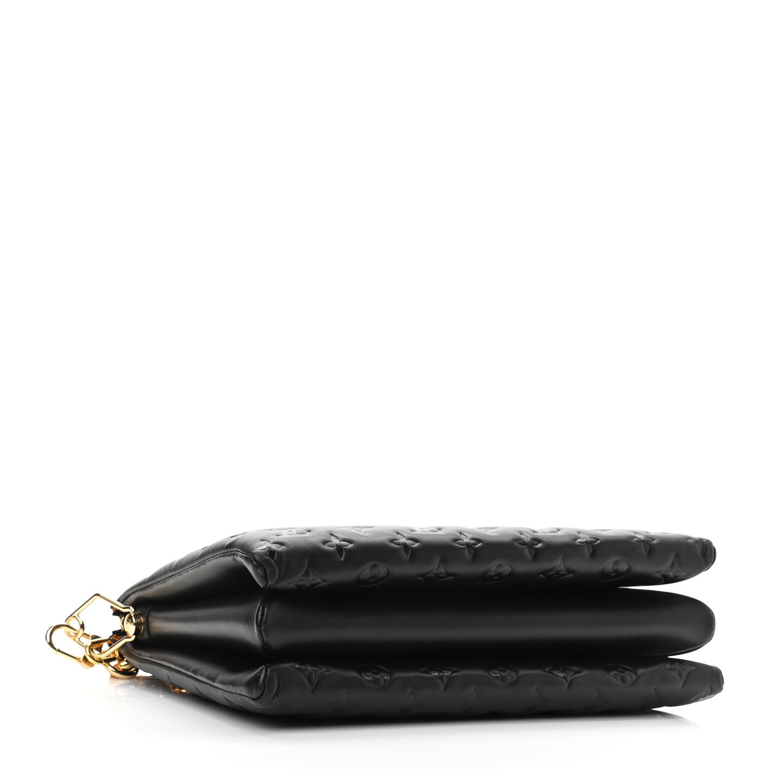 Louis Vuitton Lambskin Embossed Monogram Coussin MM Black 4 of 9