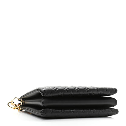 Louis Vuitton Lambskin Embossed Monogram Coussin MM Black 4 of 9