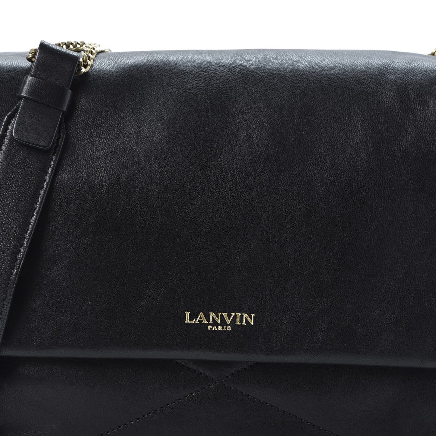 Lambskin Quilted Medium Sugar Flap Shoulder Bag Black