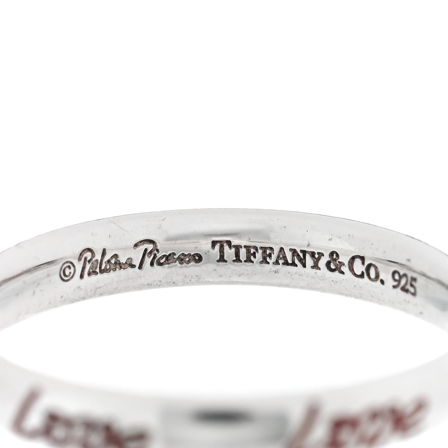 Sterling Silver Enamel Paloma Picasso Love Band Ring 50 5.5