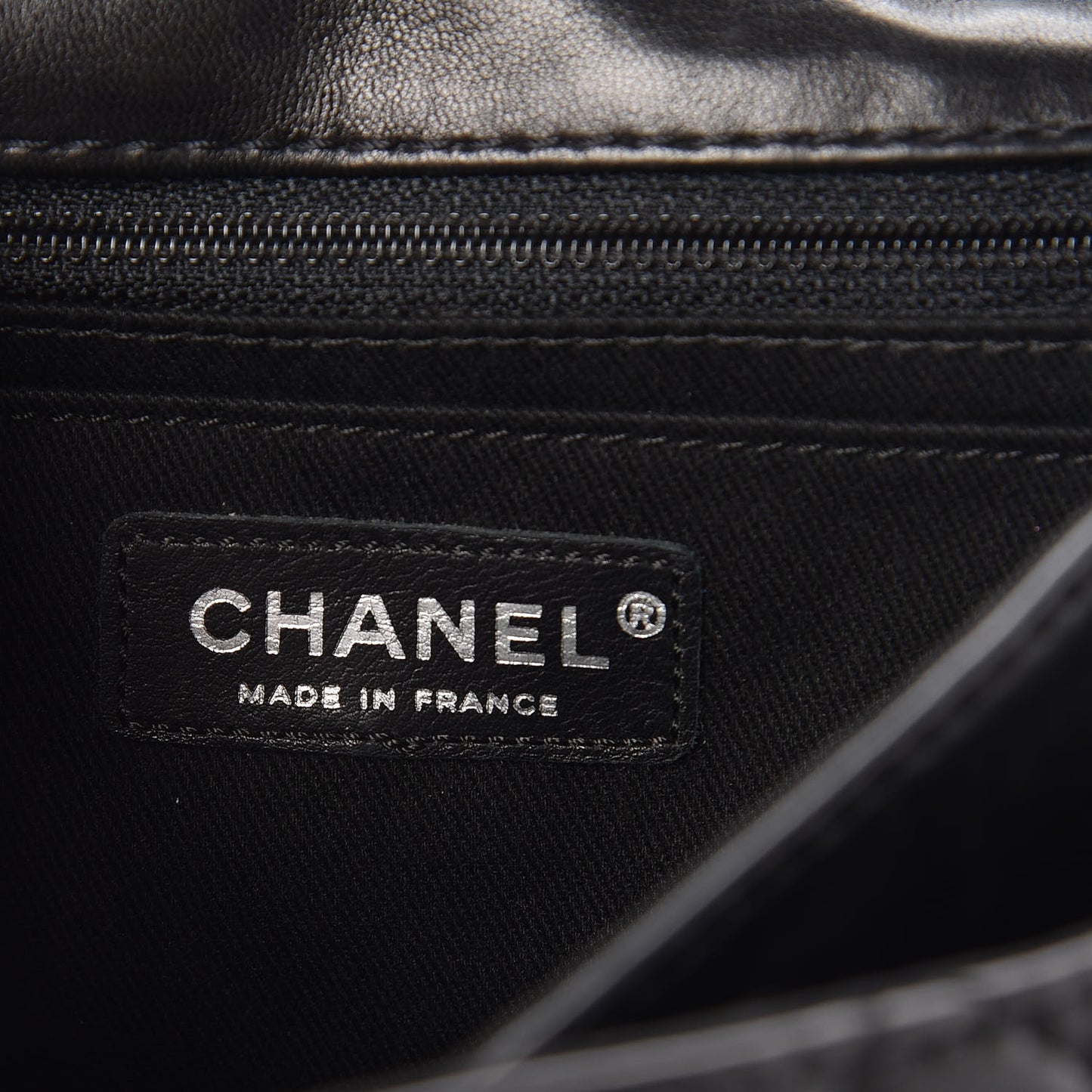 Lambskin Quilted Medium Icons Secret Label Flap Black