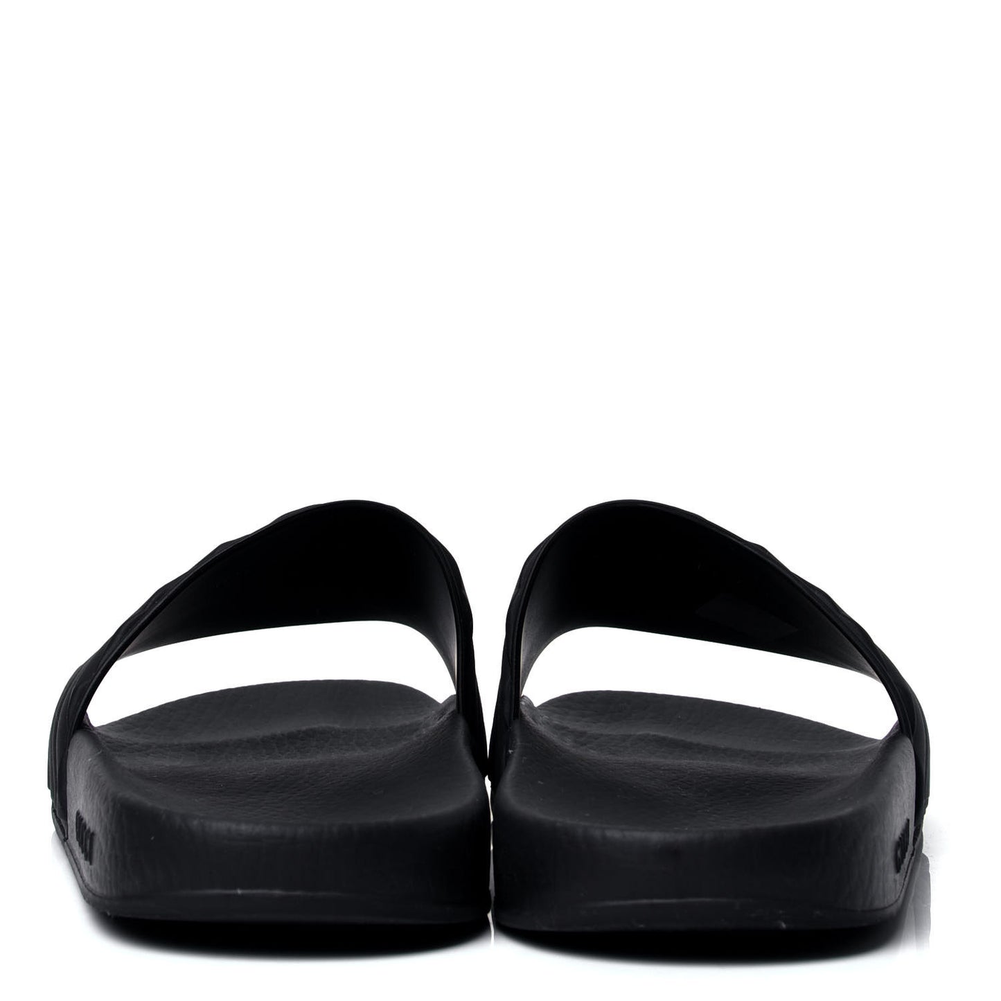 Rubber Matelasse Womens Slide Sandals 39 Black