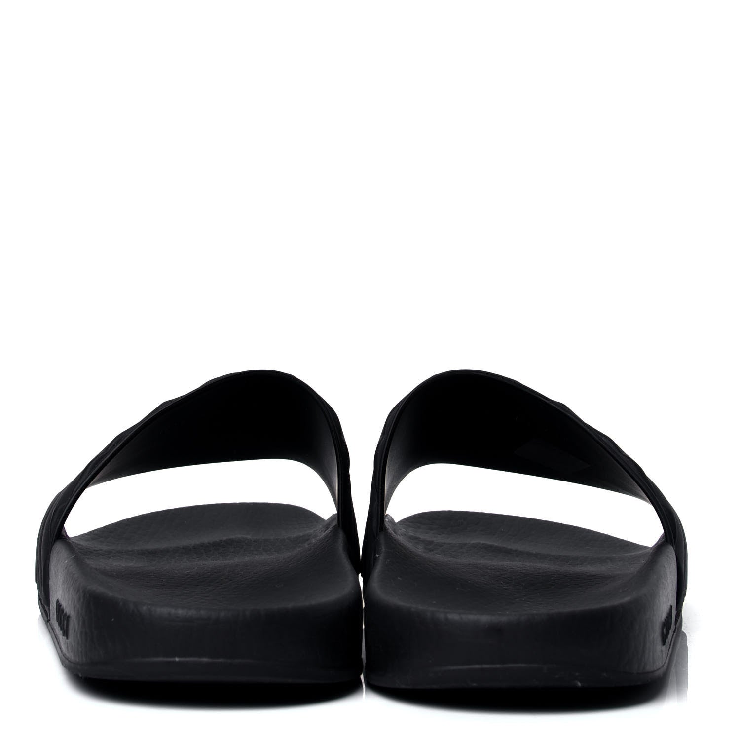 Gucci Rubber Matelasse Womens Slide Sandals 39 Black 4 of 5