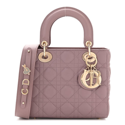 Christian Dior Lambskin Cannage Small My ABCDior Lady Dior Purple 1 of 10