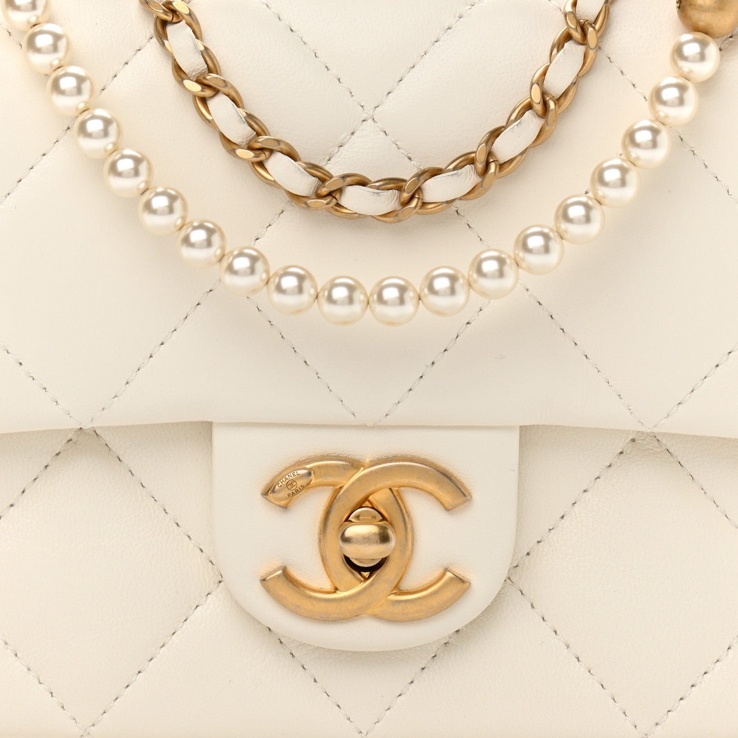 Chanel Lambskin Quilted Mini My Perfect Flap White 8 of 11