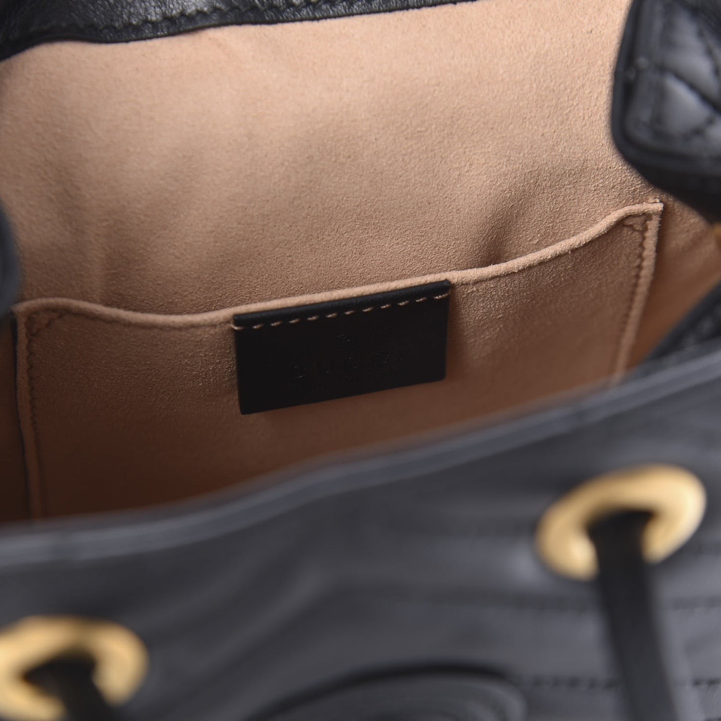 Calfskin Matelasse GG Marmont Flap Backpack Black