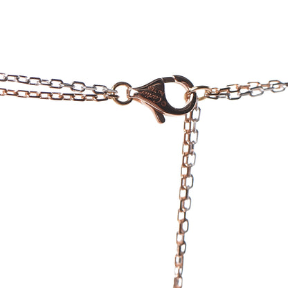 Cartier 18K White Pink Gold Diamond Three Ring LOVE Pendant Necklace 5 of 5