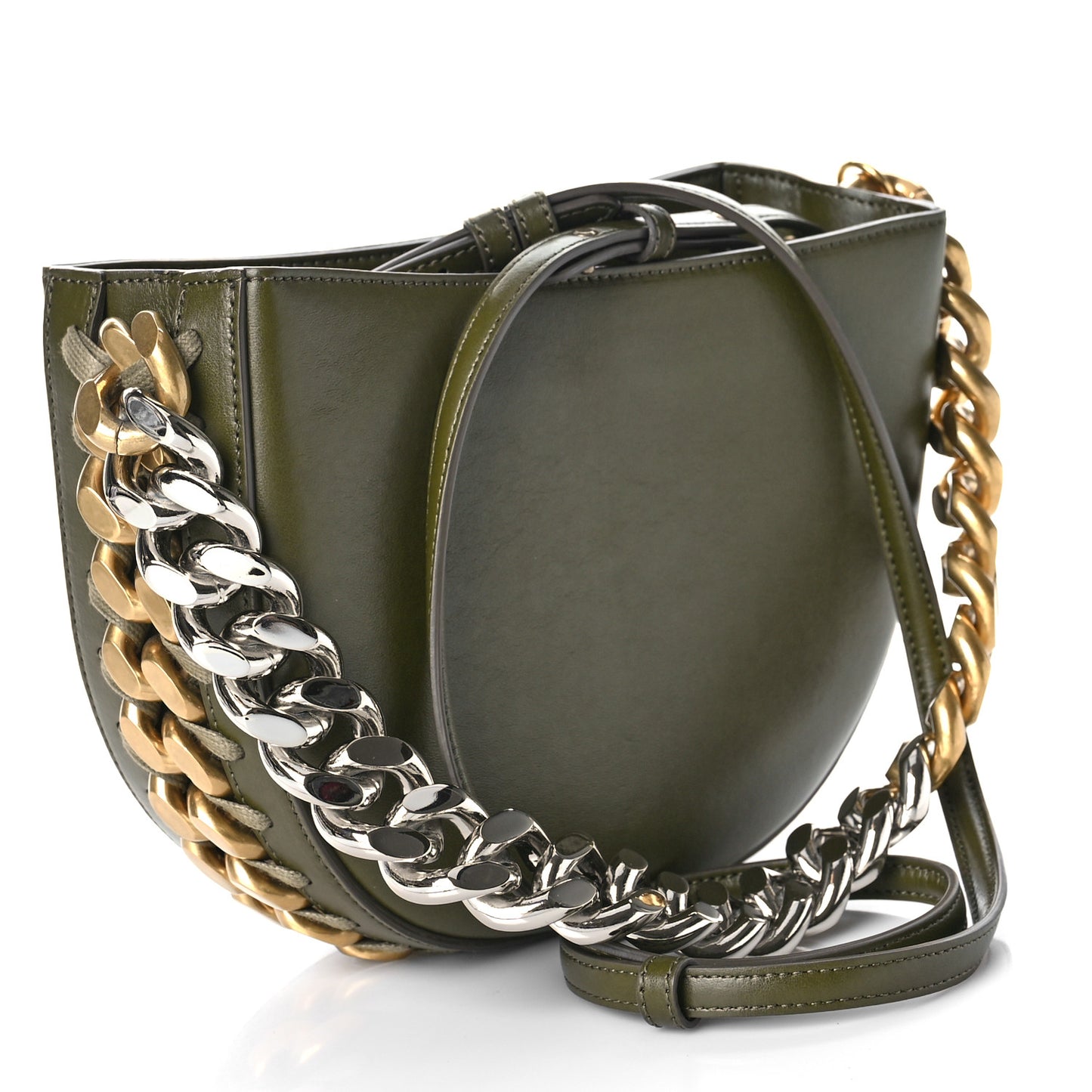 Eco Alter Nappa Small Frayme Shoulder Bag Khaki
