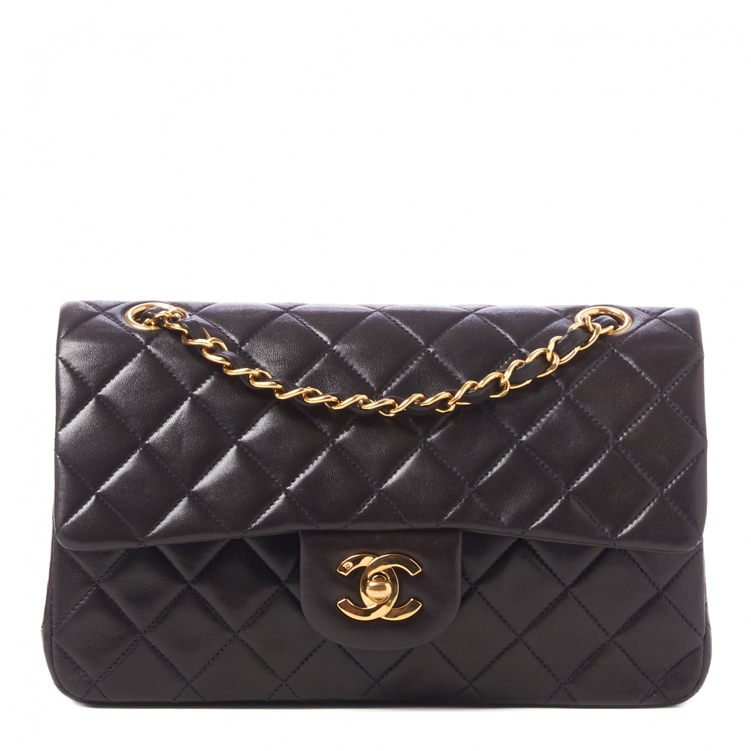Chanel Lambskin Quilted Small Double Flap Black 1 of 11