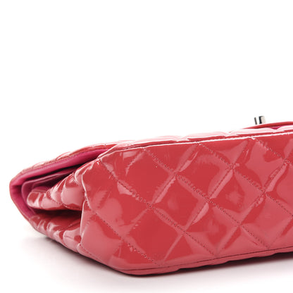Chanel Patent Quilted Jumbo Double Flap Pink 9 of 10