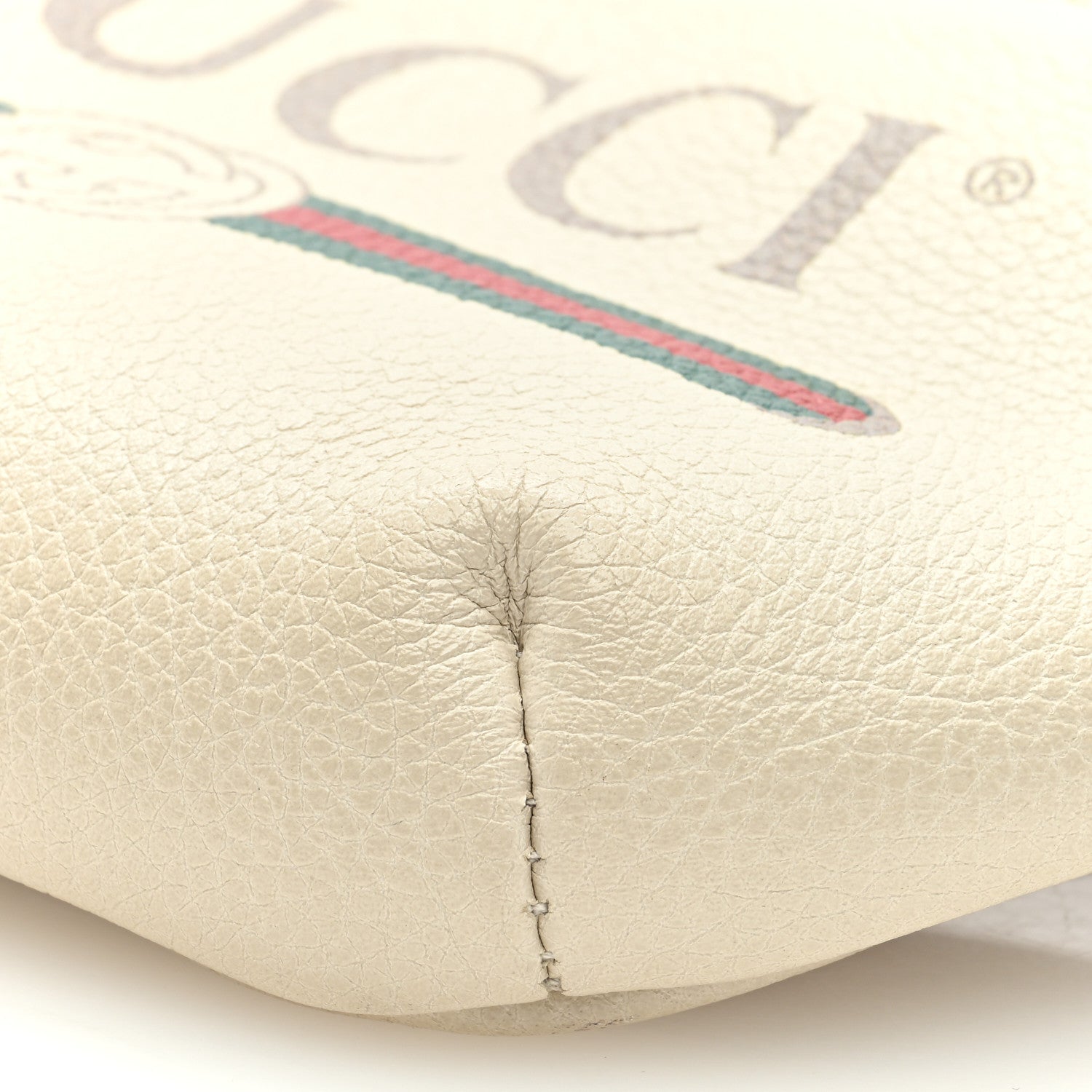 Gucci Grained Calfskin Small Logo Belt Bag White 8 of 8