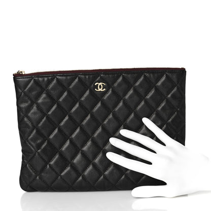 Chanel Caviar Quilted Medium Cosmetic Case Black 2 of 10