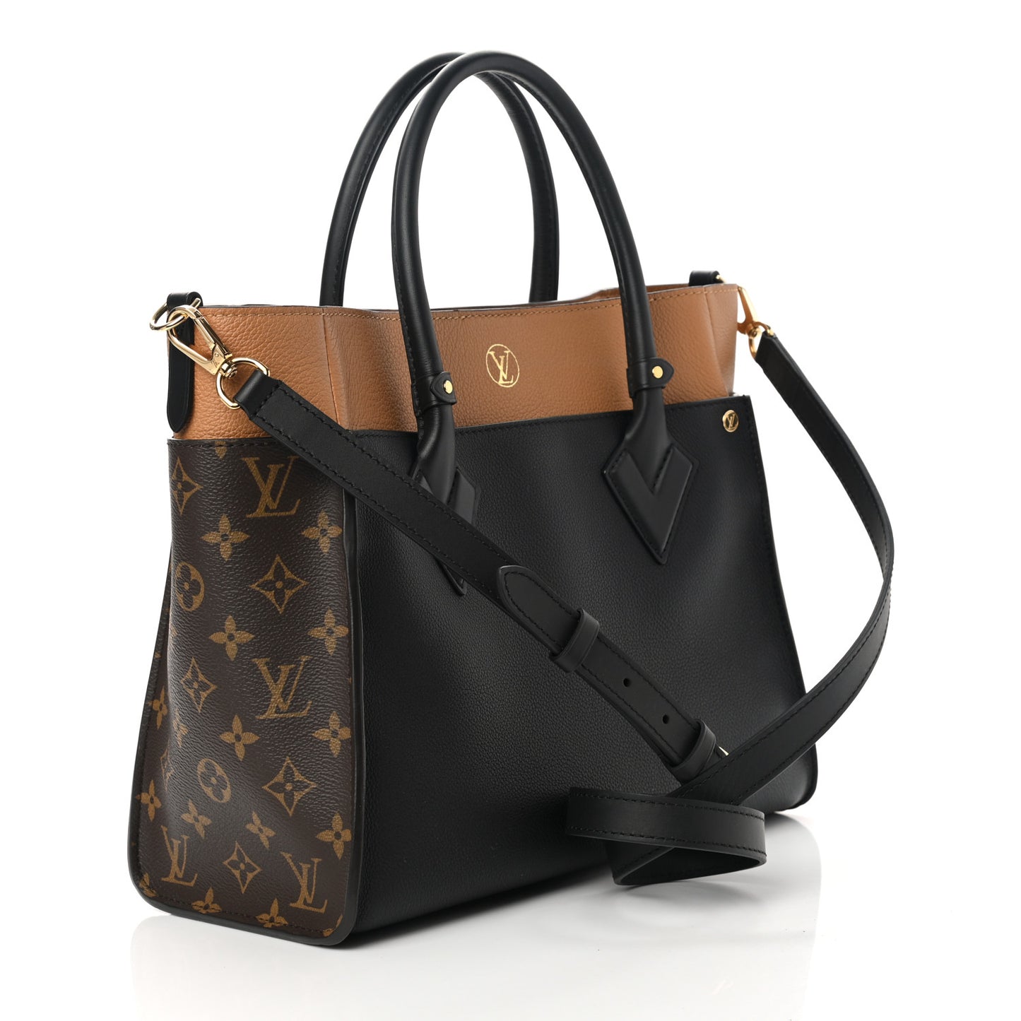 Calfskin Monogram On My Side Black