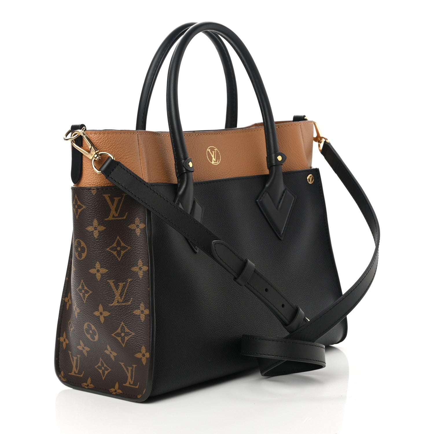 Louis Vuitton Calfskin Monogram On My Side Black 3 of 10