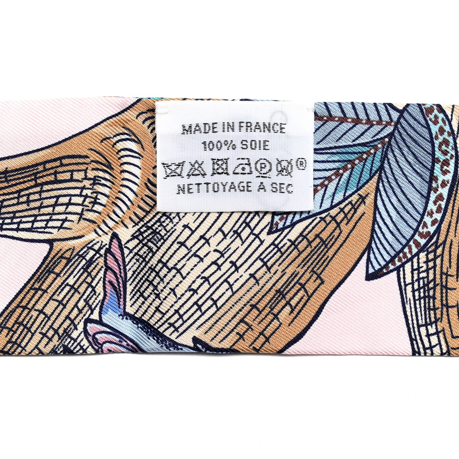 Hermes Silk Tree Of Song Twilly Rose Pale Turquoise 3 of 4
