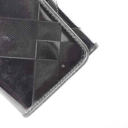 Burberry Metallic Calfskin Check Embossed Continental Wallet Silver 13 of 13