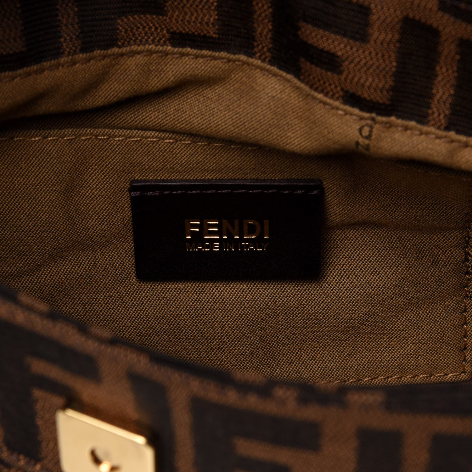 Fendi Zucca Small Chef Shoulder Bag Tobacco 6 of 15