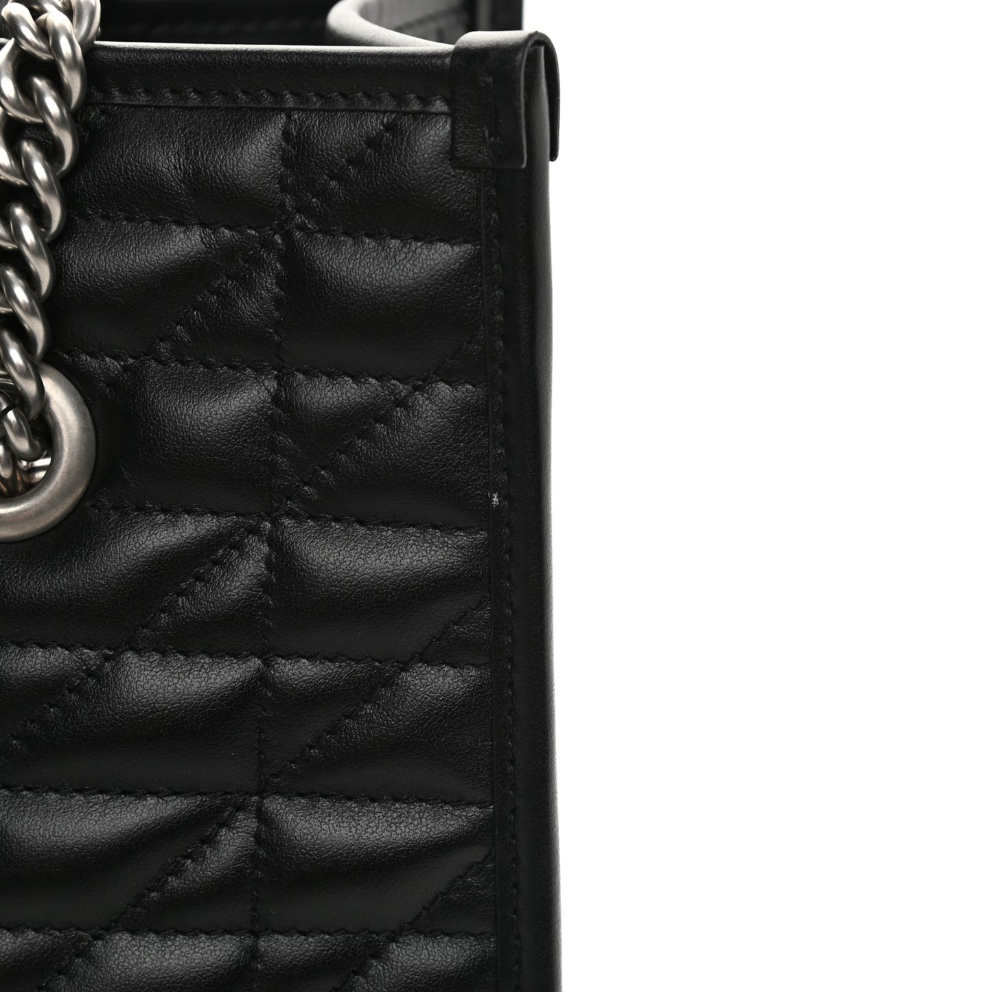 Calfskin Matelasse Aria Medium GG Marmont Shoulder Tote Black