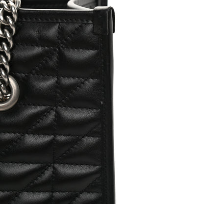Gucci Calfskin Matelasse Aria Medium GG Marmont Shoulder Tote Black 13 of 14