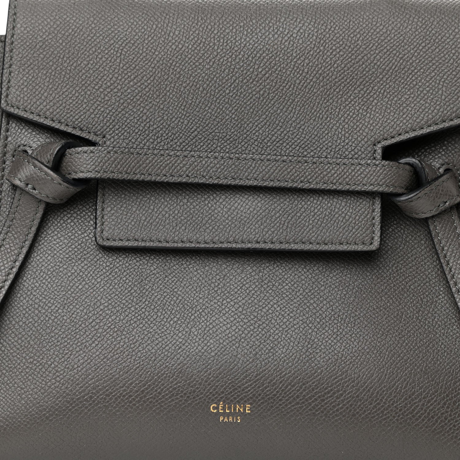 Celine Grained Calfskin Nano Belt Bag Grey 5 of 9