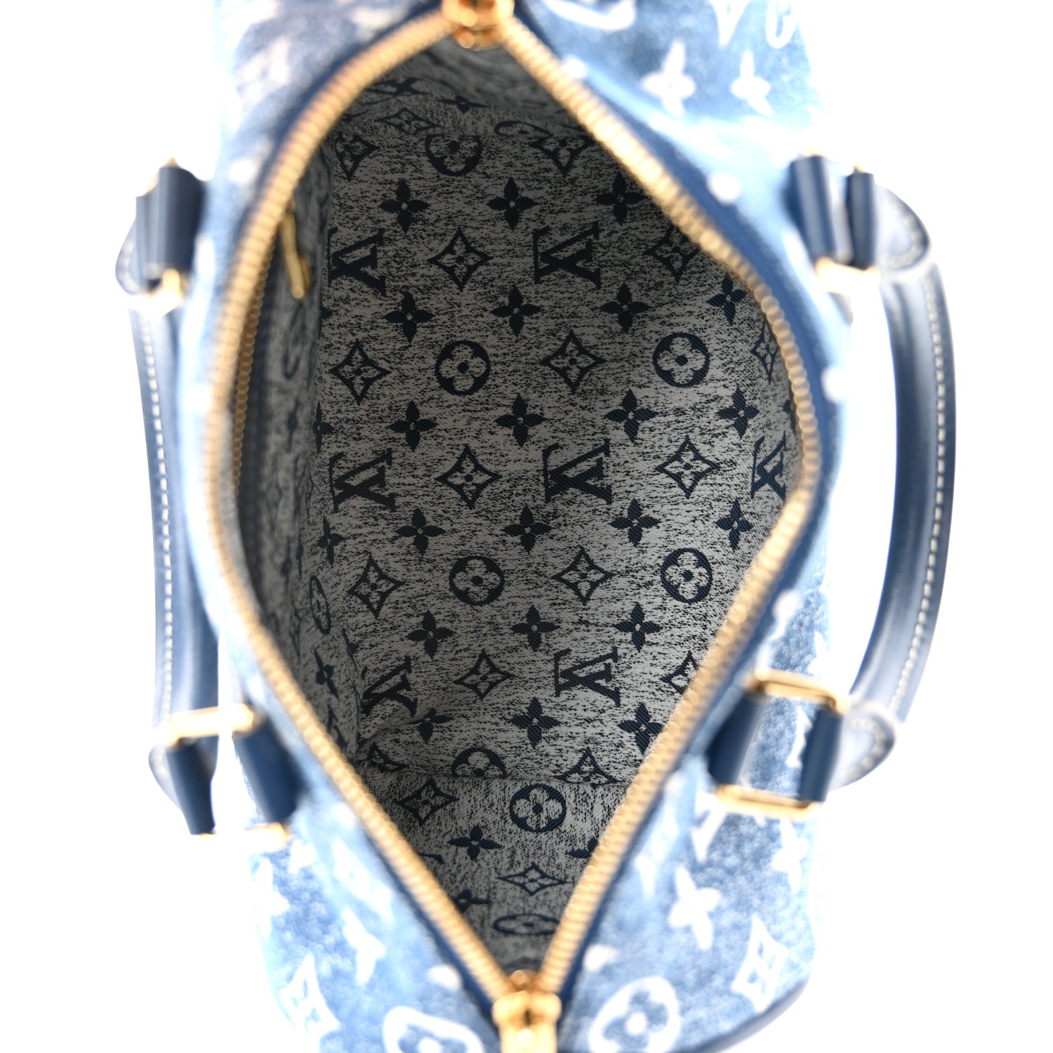 Louis Vuitton Monogram Jacquard Denim Speedy Bandouliere 25 Bleu 5 of 9