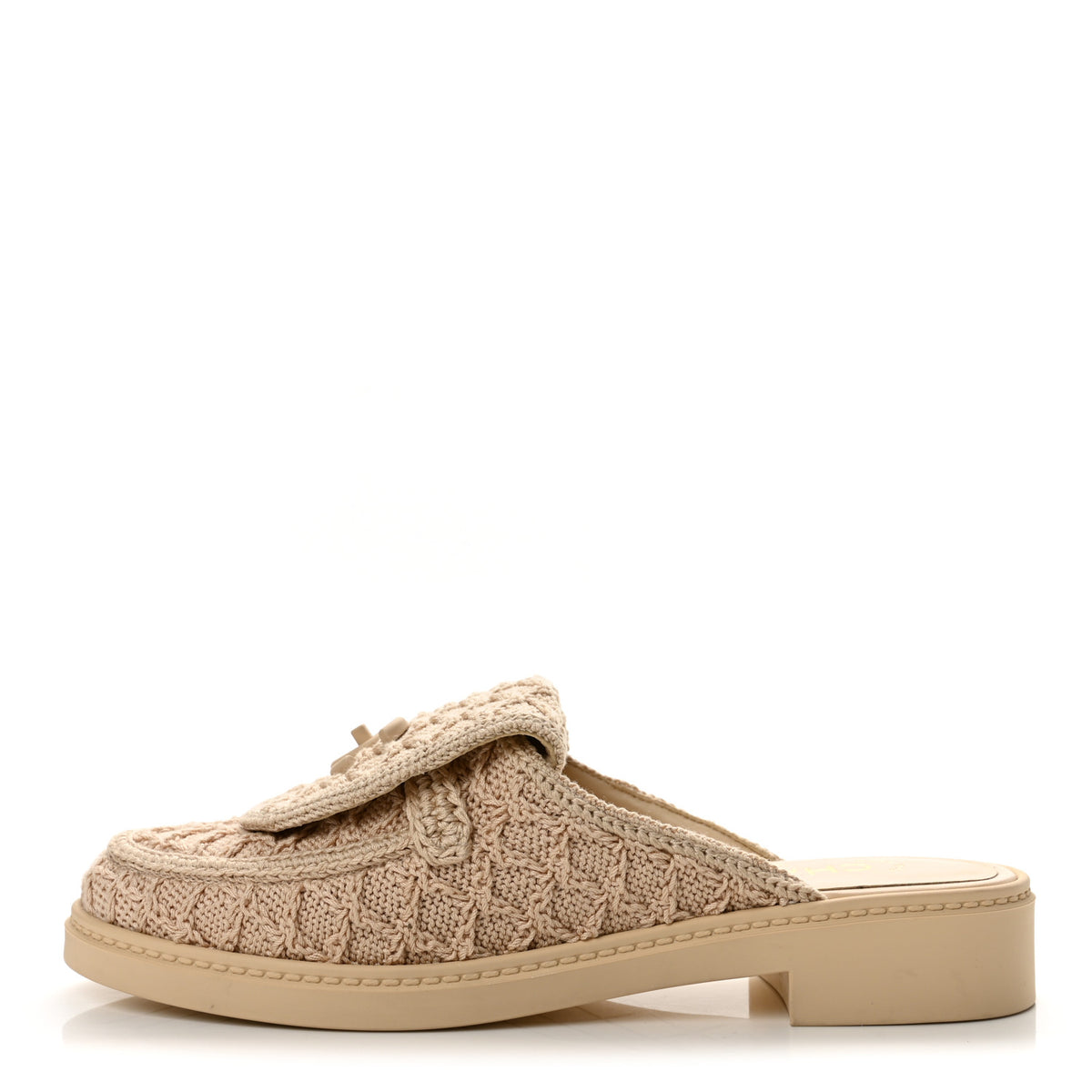 Chanel Lambskin Quilted CC Turnlock Mules 39 Light Beige 1 of 10