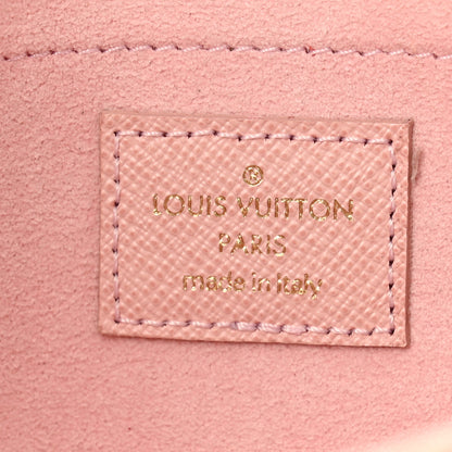 Louis Vuitton Damier Azur Pochette Felicie Chain Wallet Rose Ballerine 7 of 10