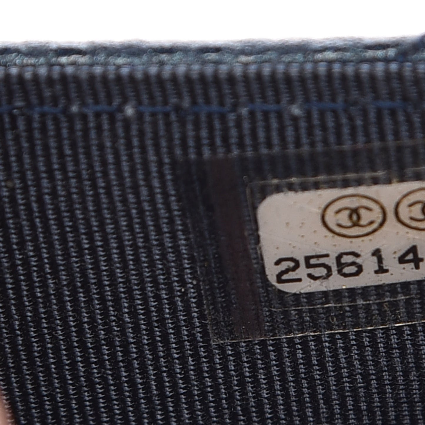 Metallic Caviar Quilted Flap Card Holder Dark Blue