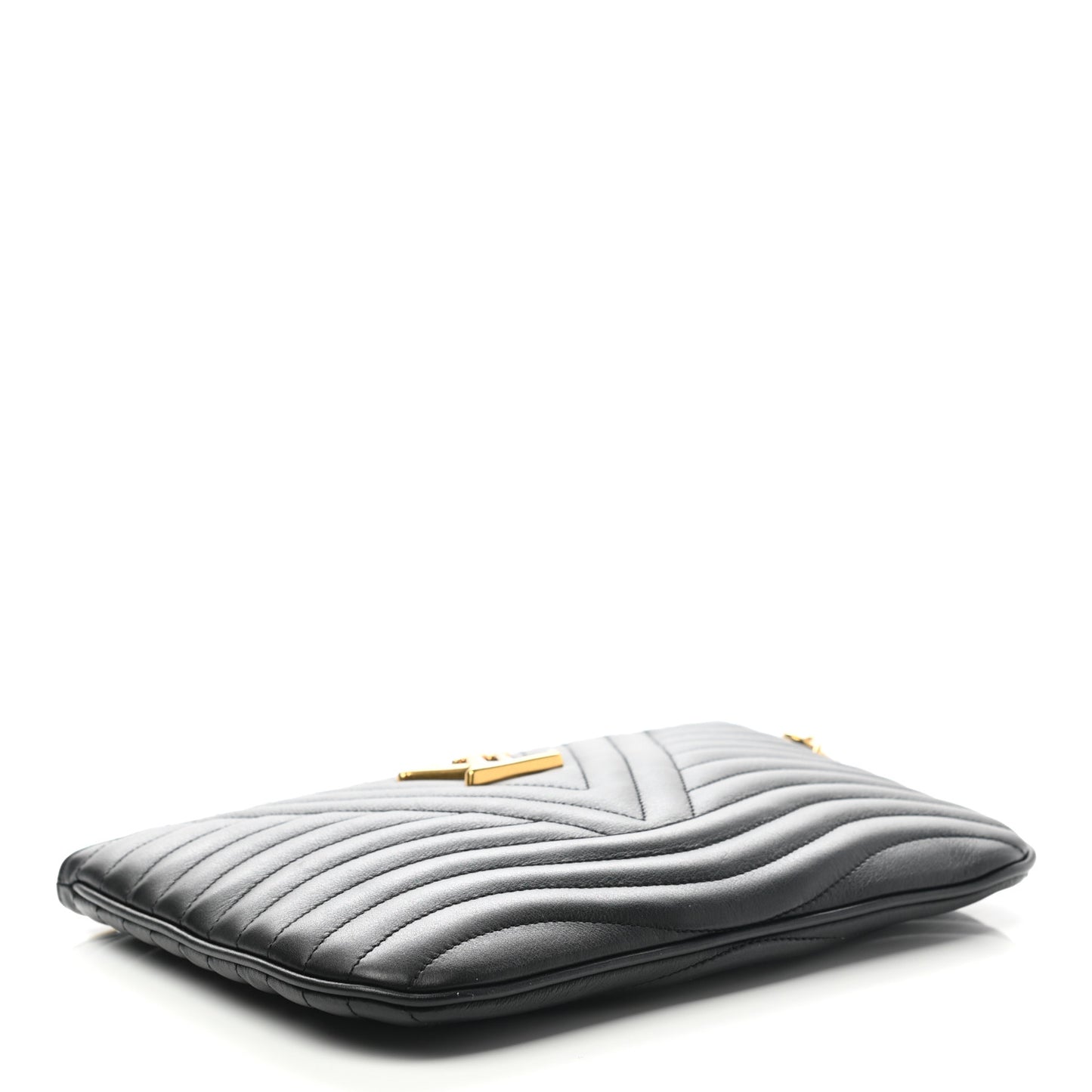 Calfskin New Wave Zipped Pochette Black