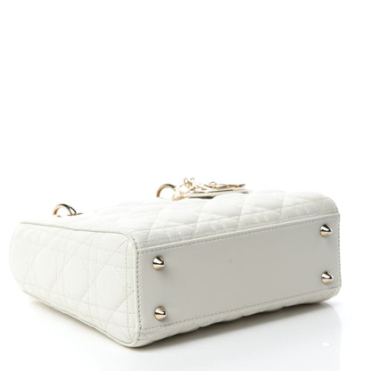 Christian Dior Lambskin Cannage Small My ABCDior Lady Dior White 4 of 12