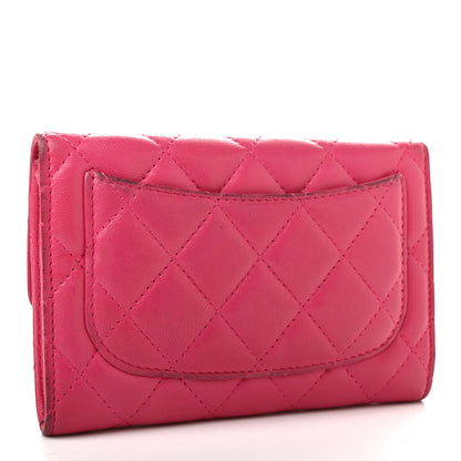 Chanel Lambskin Quilted Small Flap Wallet Pink 3 of 18