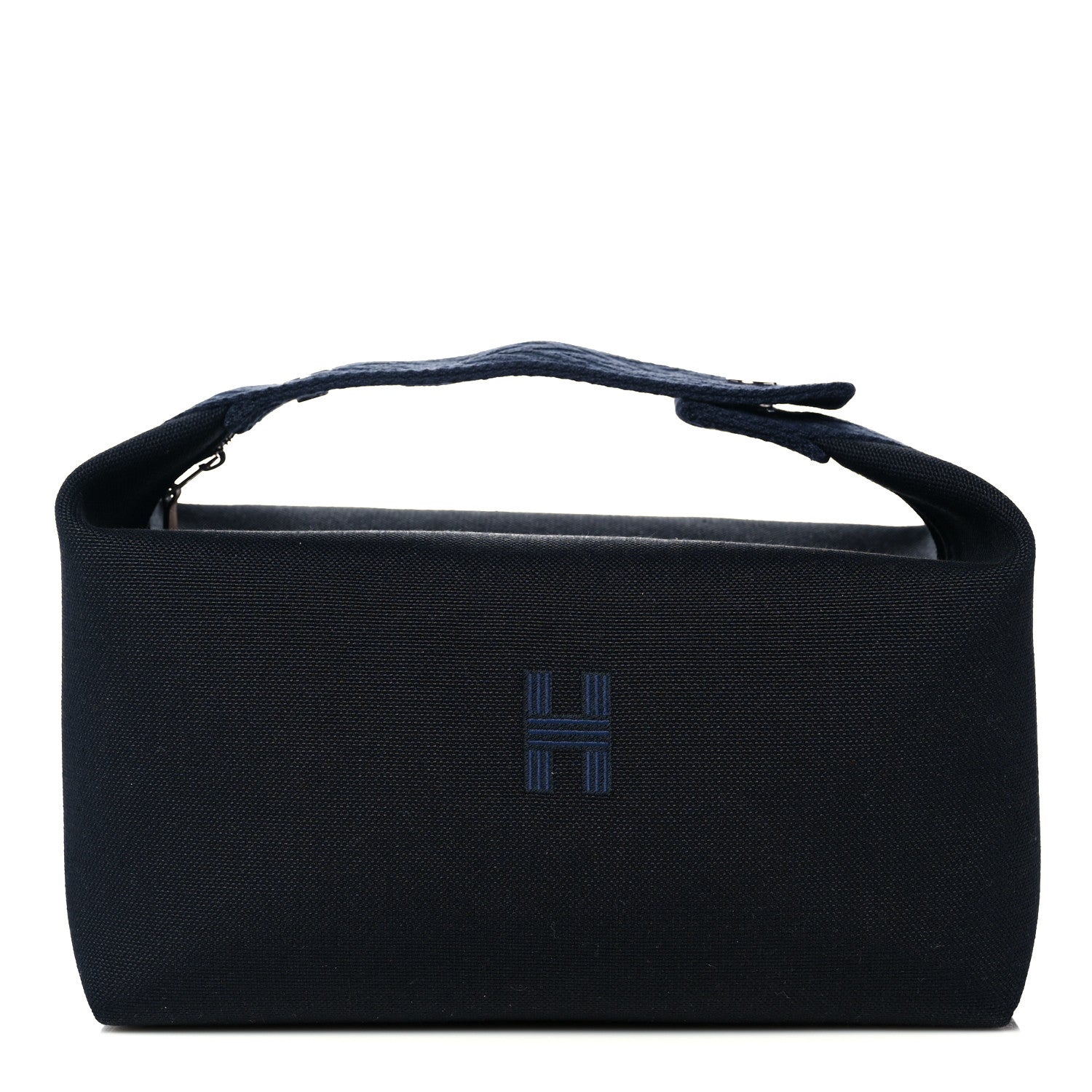 Hermes Canvas Large Bride-A-Brac Pouch Bleu Nuit 1 of 8