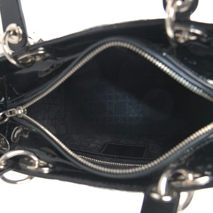 Christian Dior Patent Cannage Medium Lady Dior Black 5 of 11