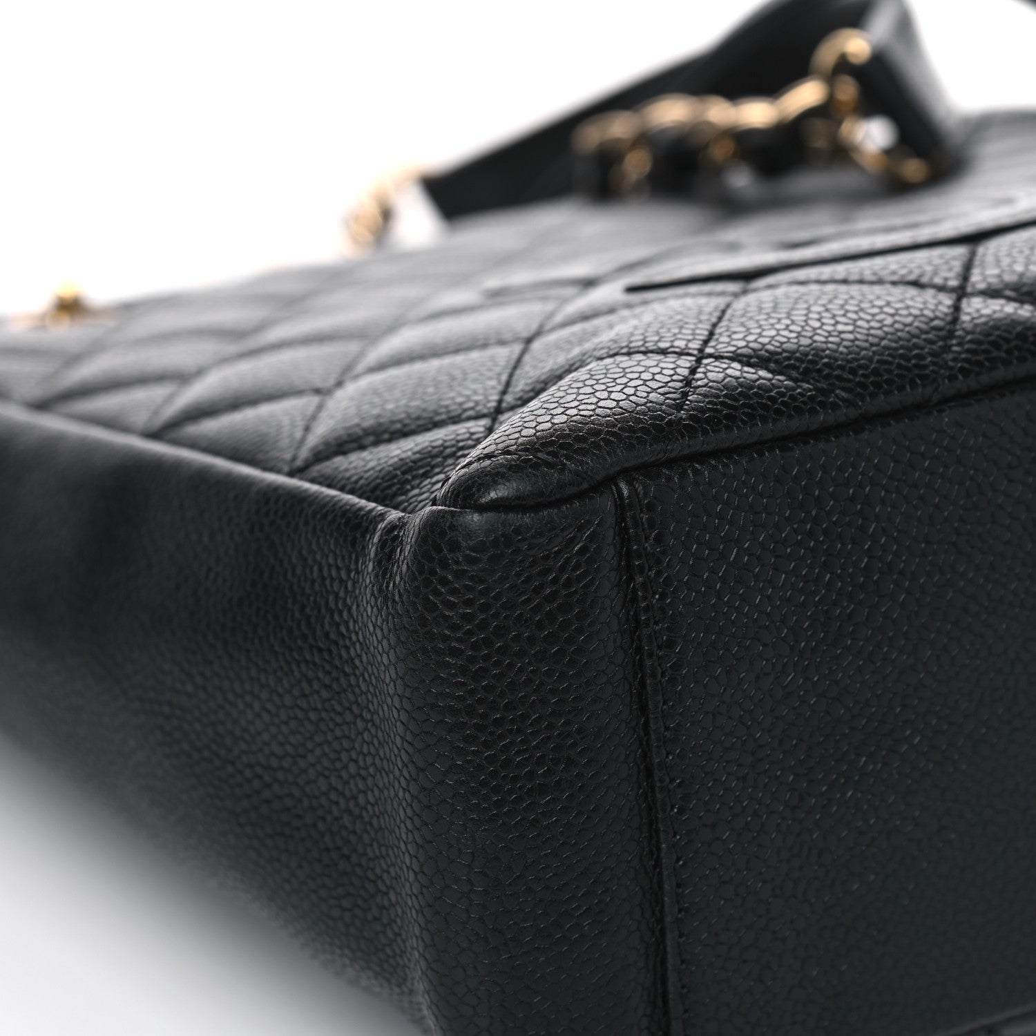 Chanel Caviar Quilted Petit Shopping Tote PST Black 6 of 9