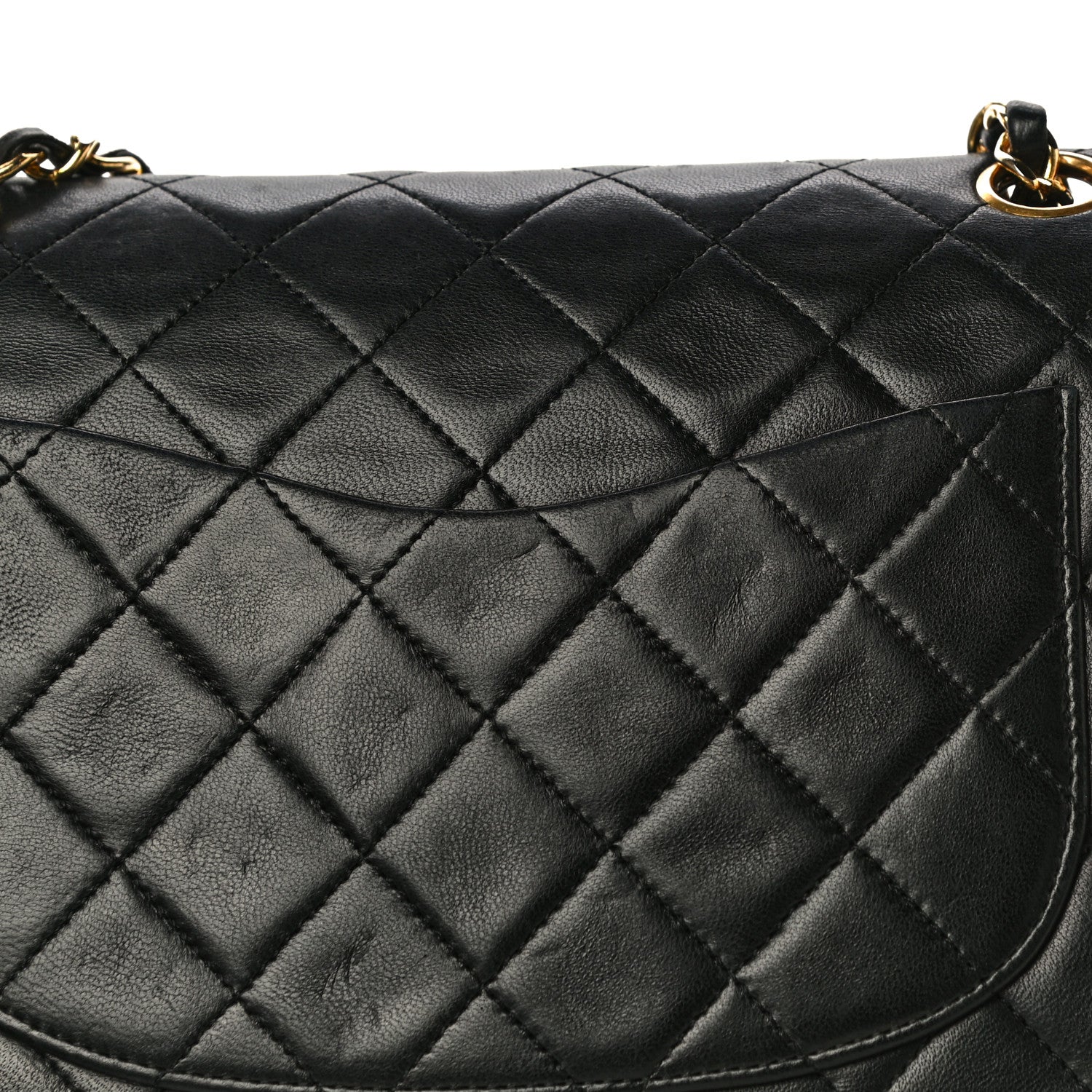 Chanel Lambskin Quilted Small Double Flap Black 24 of 26