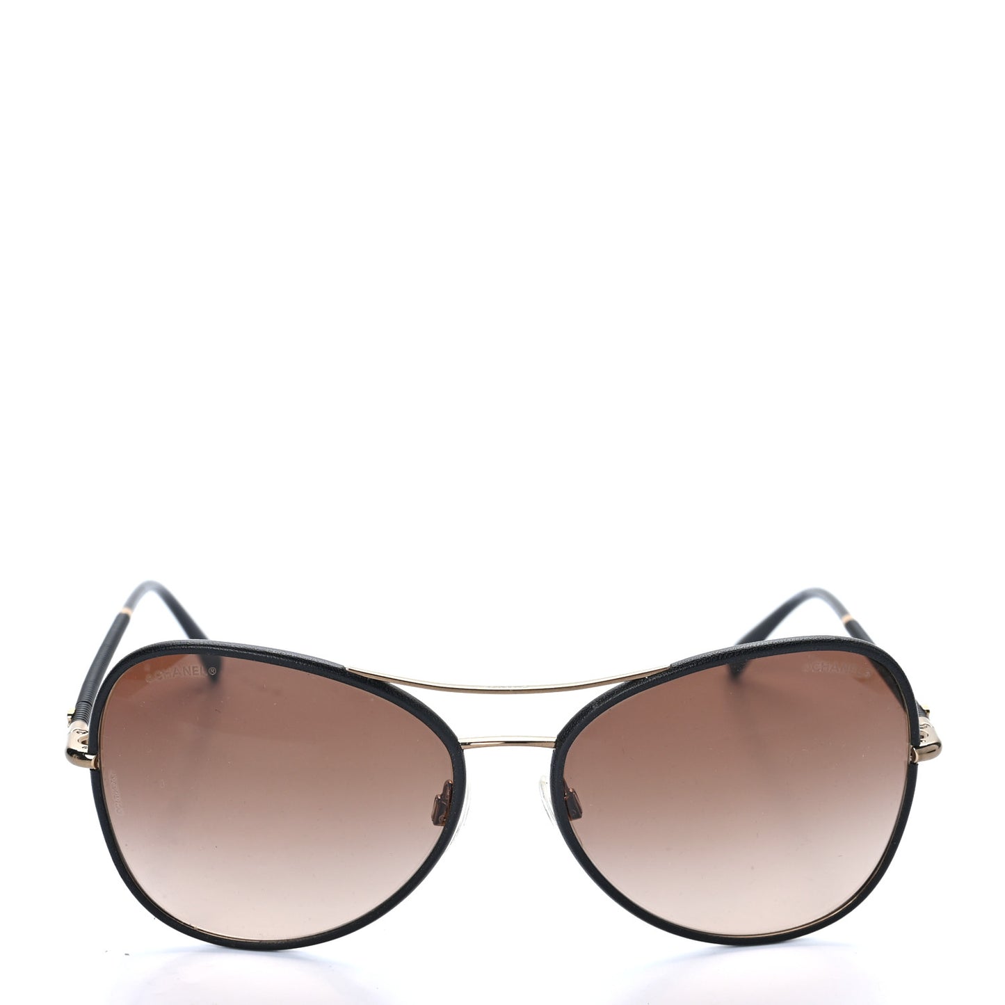 Metal Lambskin Pilot Fall Sunglasses 4227-Q Black