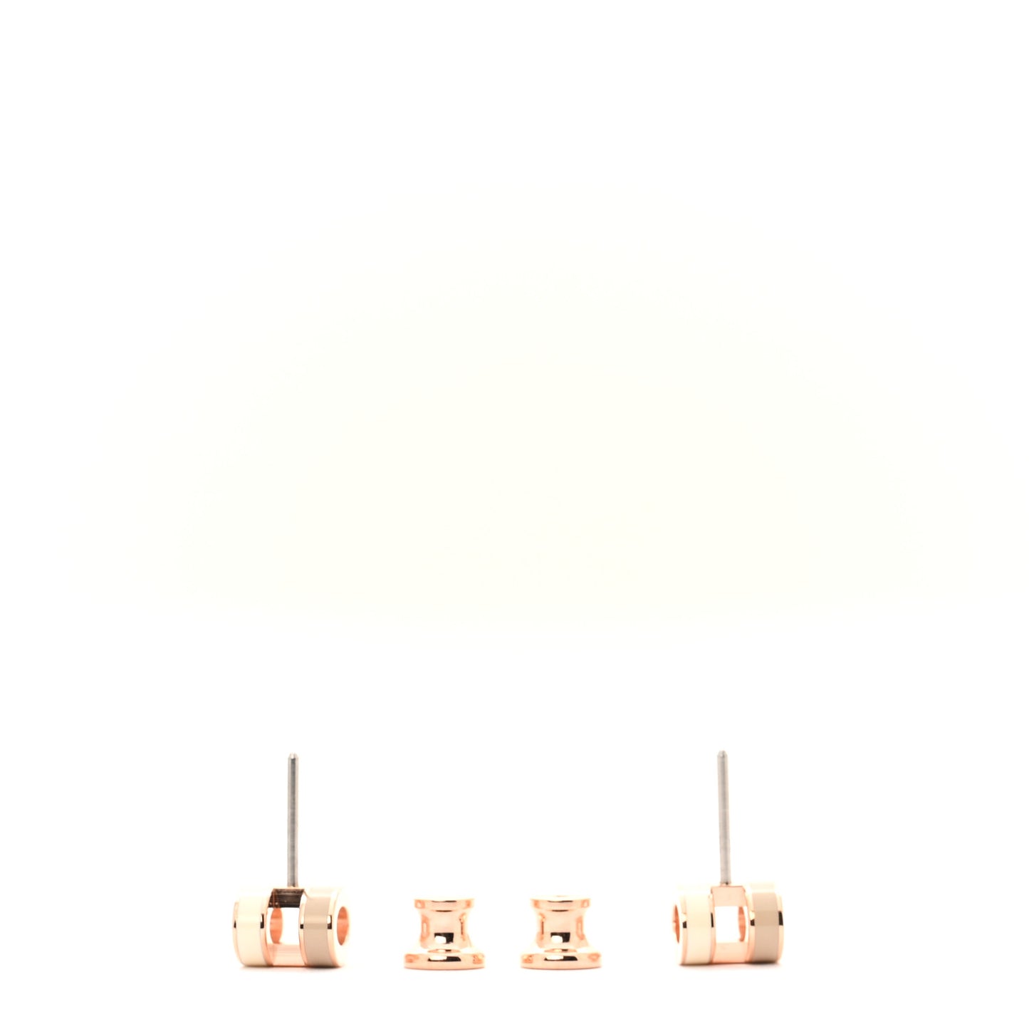 Rose Gold Lacquered Mini Pop H Rocabar Earrings Systeme