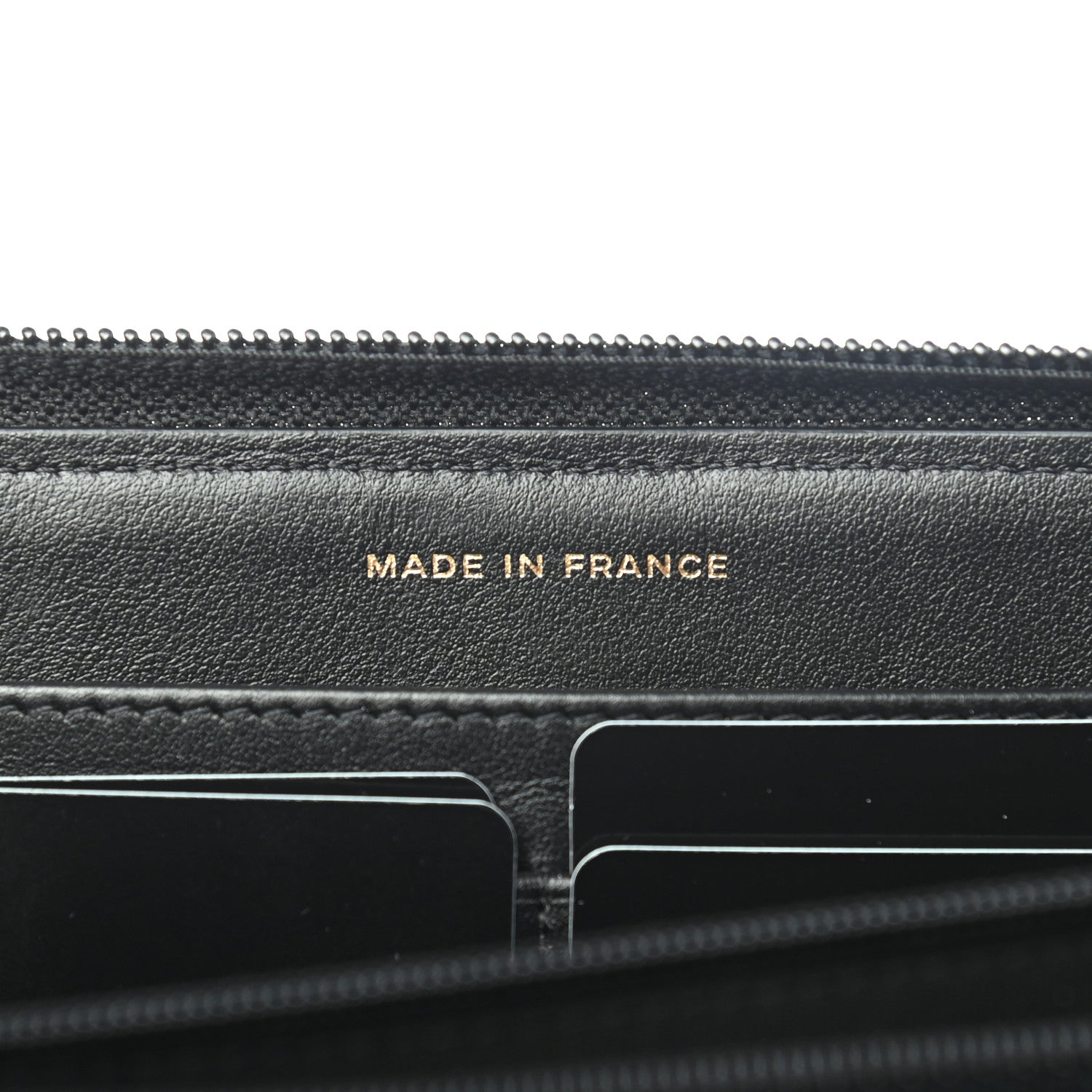 Chanel Caviar Chevron Quilted Zip Around Boy Wallet Black 7 of 8