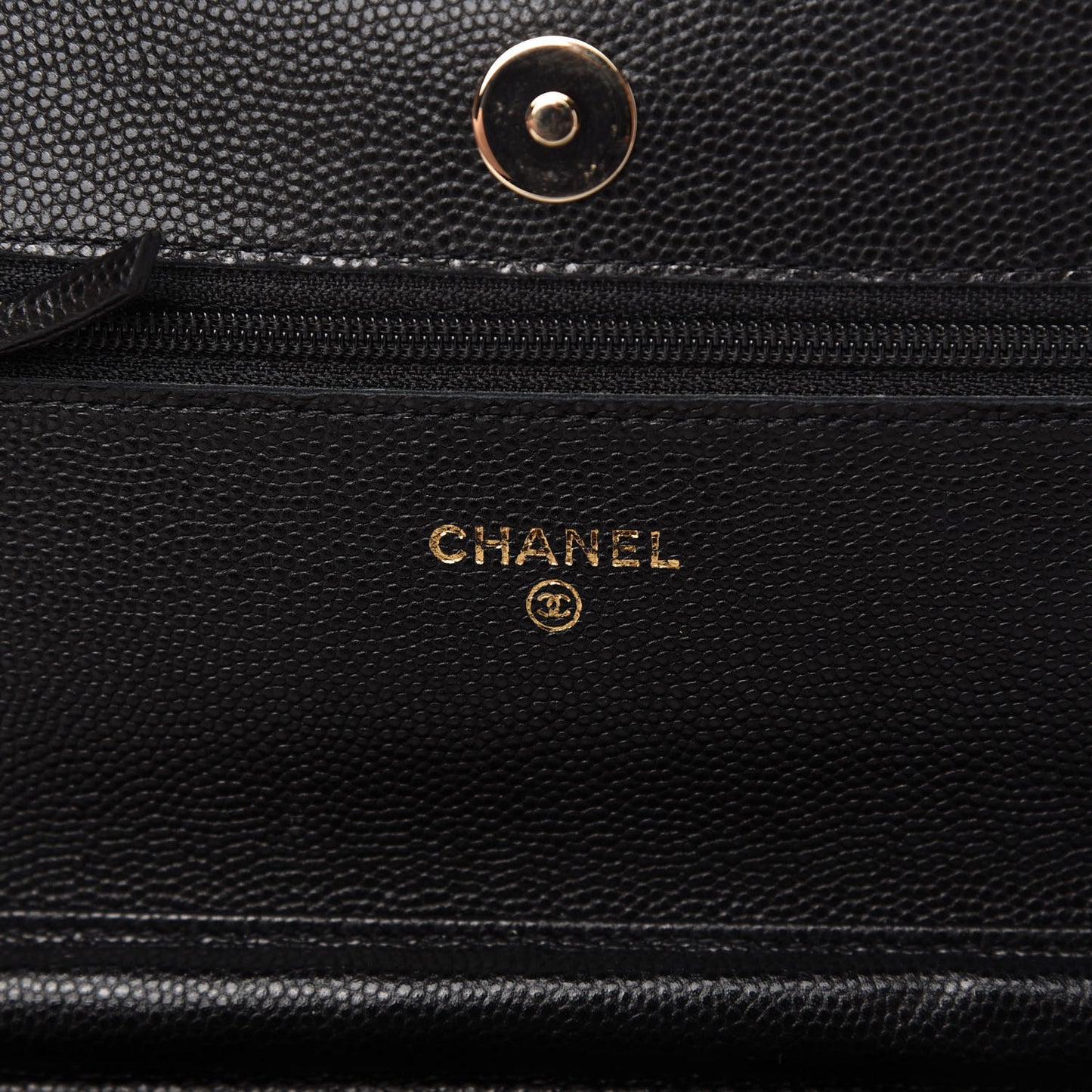 Caviar Quilted Coco Candy Wallet On Chain WOC Black