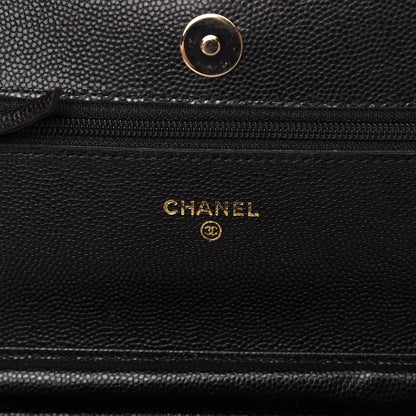 Chanel Caviar Quilted Coco Candy Wallet On Chain WOC Black 8 of 12