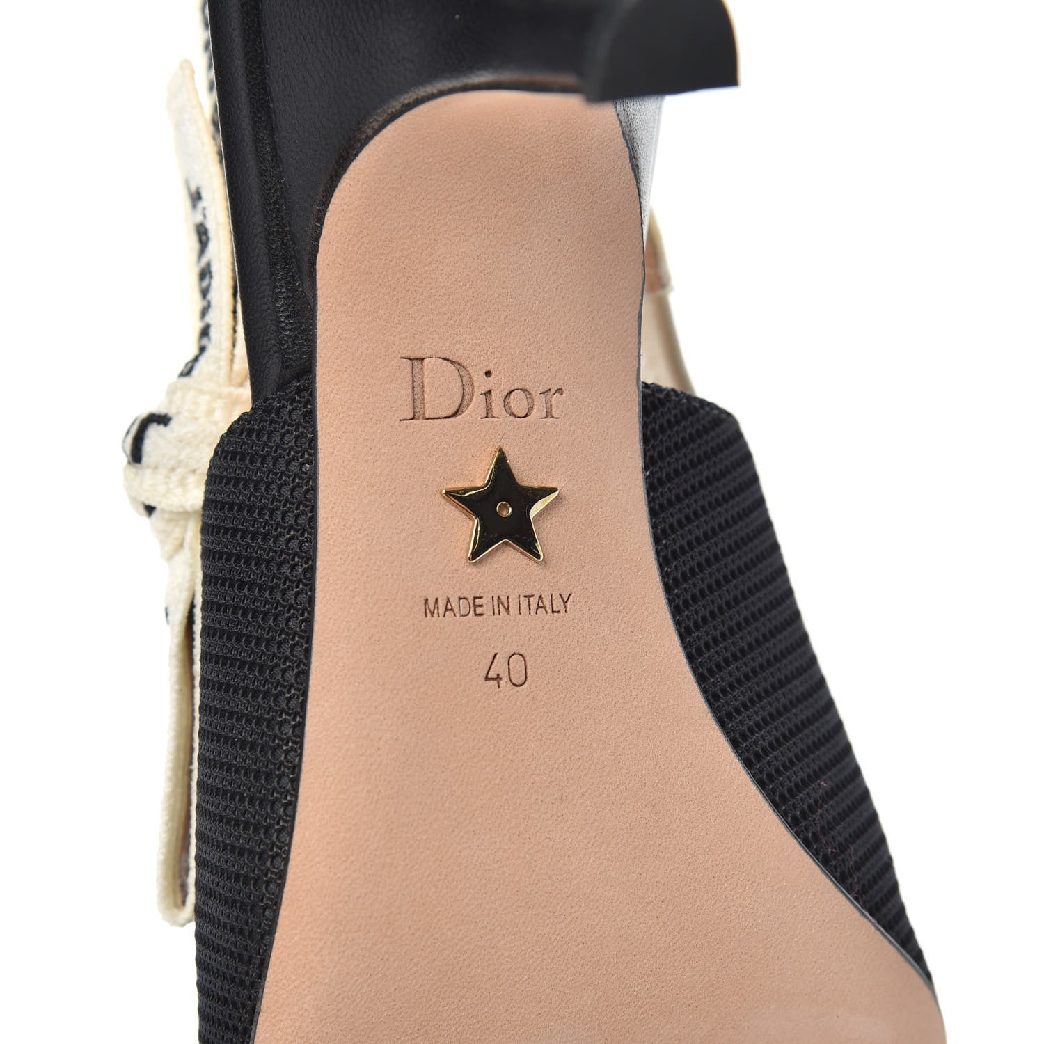 Christian Dior Technical Canvas Ribbon J Adior Slingback 65mm Pumps 40 Black 6 of 9
