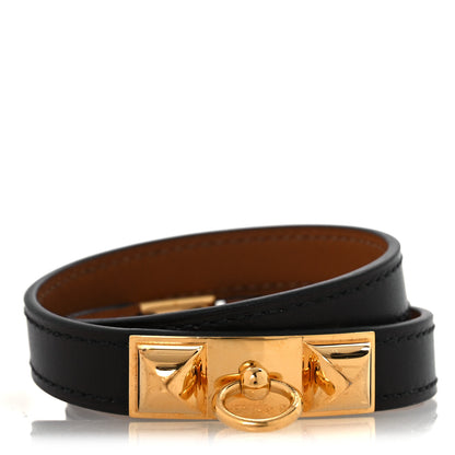 Hermes Box Rivale Double Tour Bracelet M Black 1 of 9