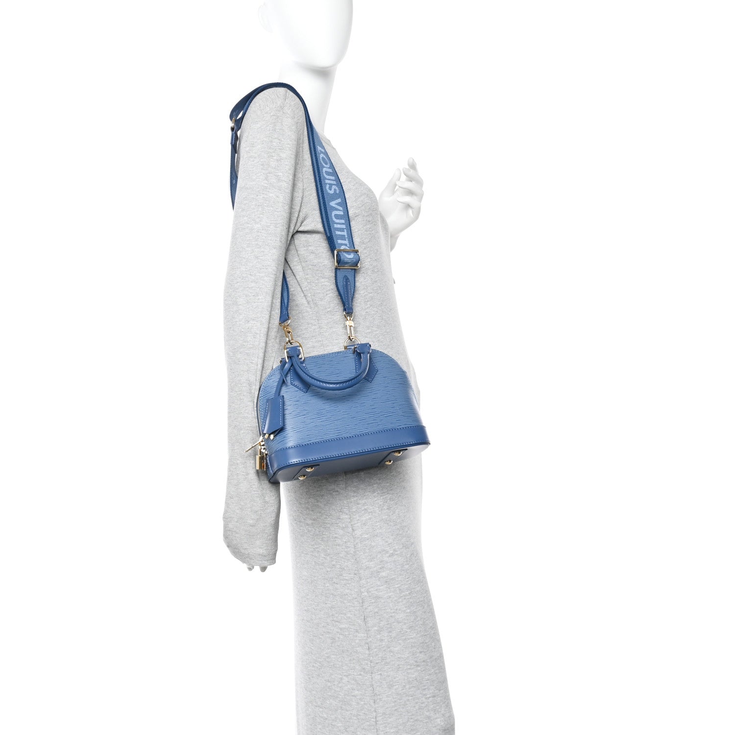 Louis Vuitton Epi Alma BB Denim Blue 2 of 9