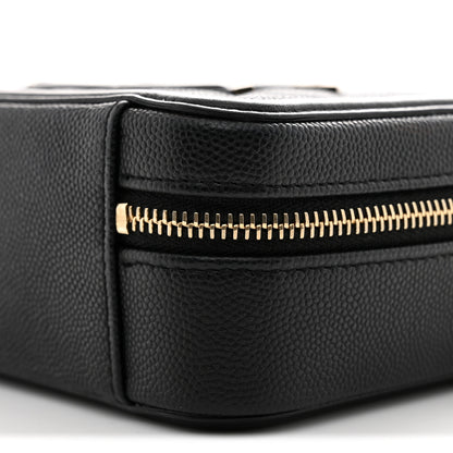 Chanel Caviar Quilted CC Filigree Vanity Clutch With Chain Black 10 of 11