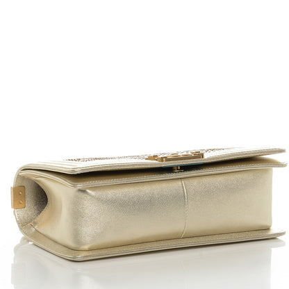 Chanel Metallic Painted Python Medium Boy Flap Gold 4 of 8