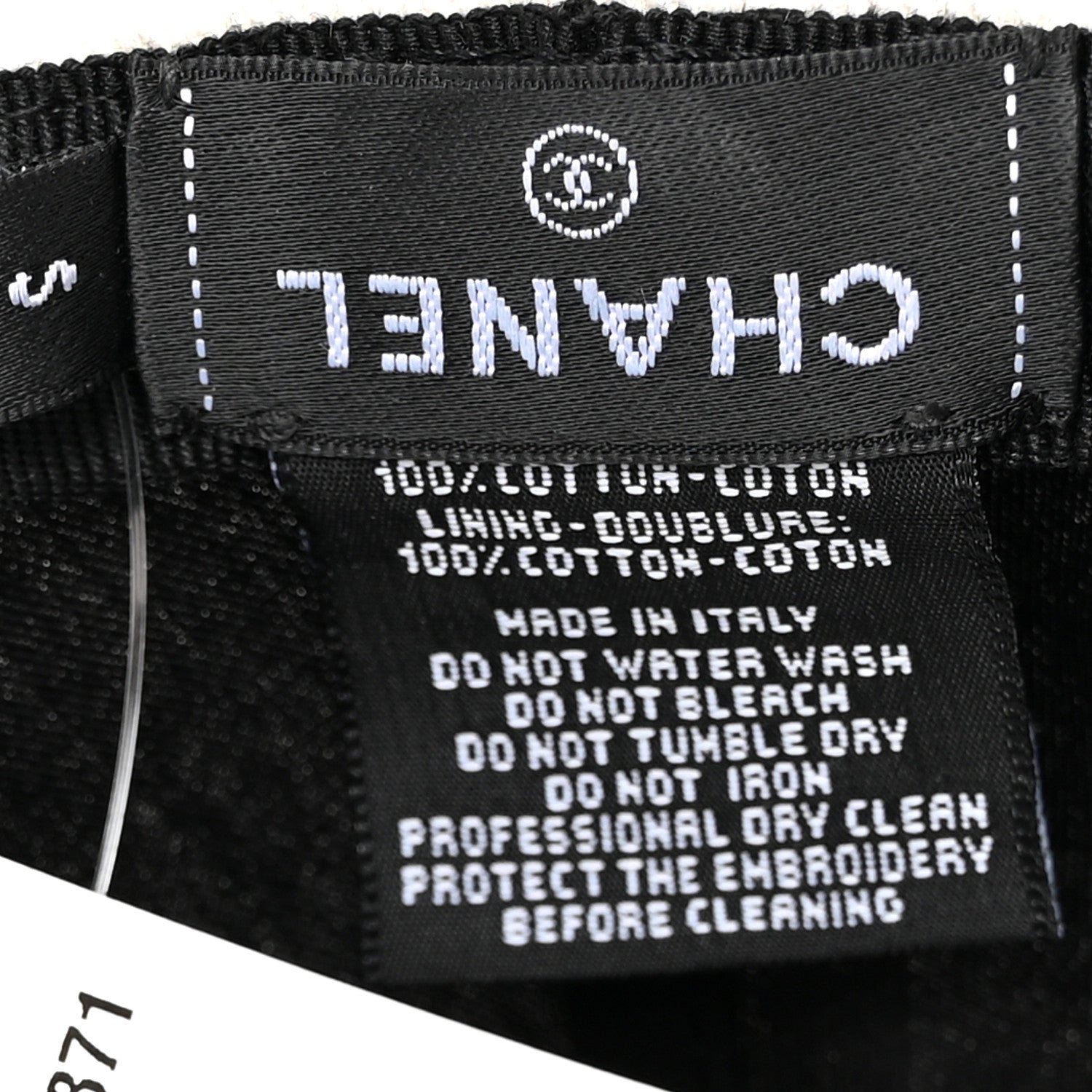 Chanel Fabric Logo Bucket Hat S White 8 of 8