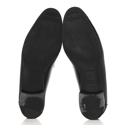 Hermes Goatskin Womens Paris Loafers 39 Black 6 of 9