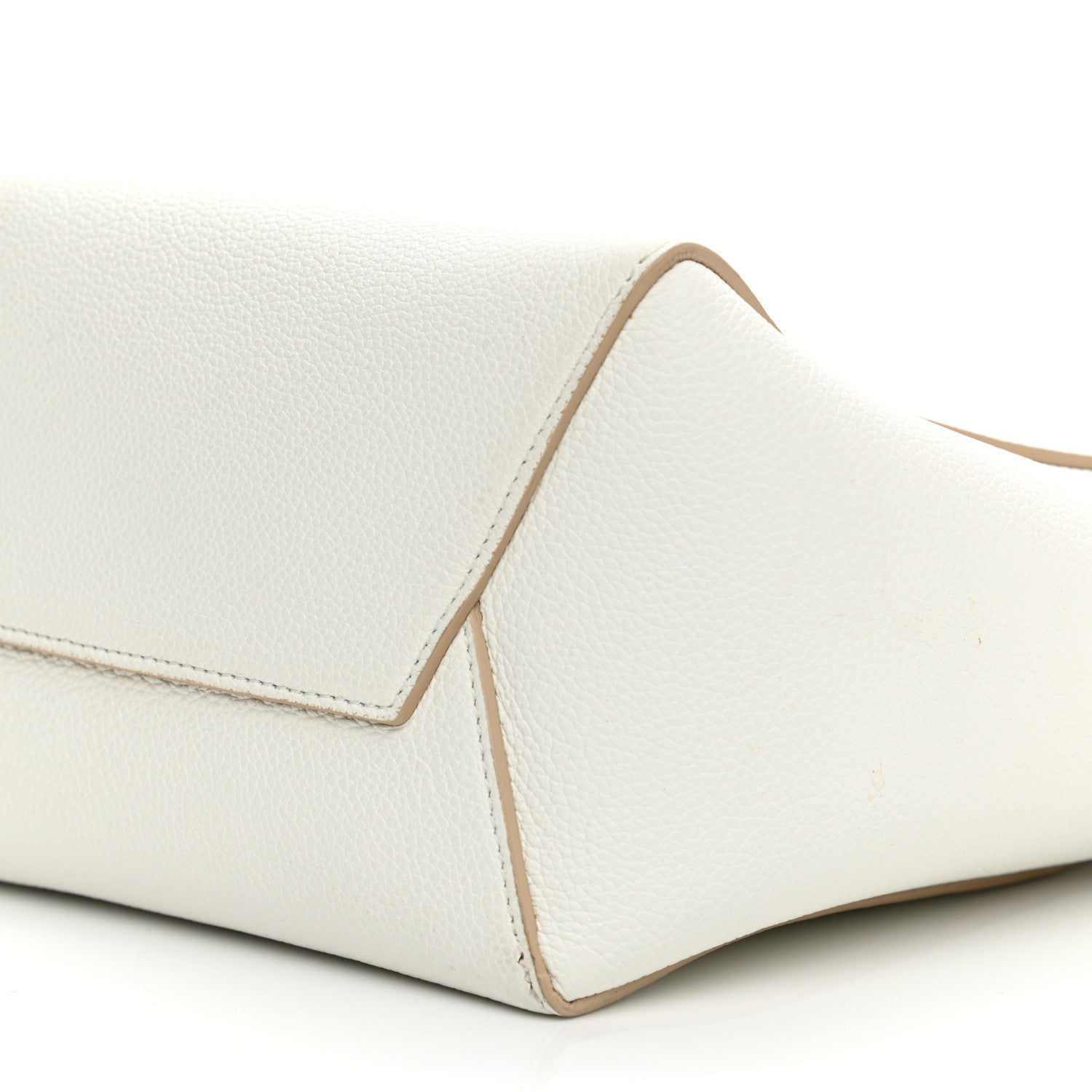 Celine Soft Grained Calfskin Small Sangle Bucket Bag White 4 of 9