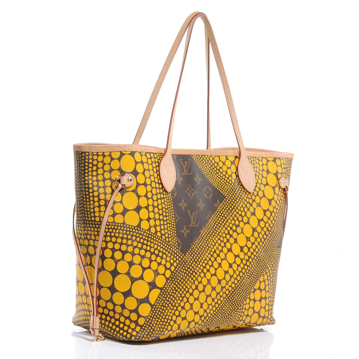 Monogram Kusama Waves Neverfull MM Yellow